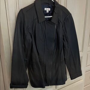 Chic NAVY Leather Jacket